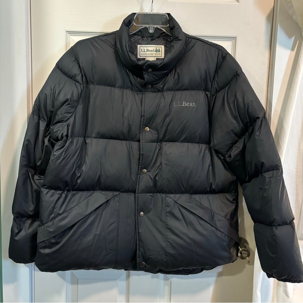 L. L. Bean Trail Model Down Jacket '82 Black EUC MXL